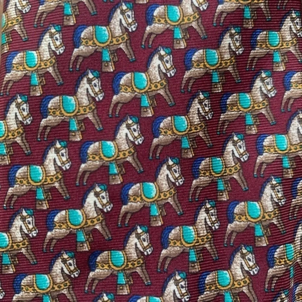 Burberry Classic “Playful Ponies” Silk Tie